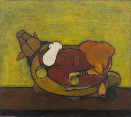 Sample artwork by Tyeb Mehta (1925 - 2009), known for painting and sculpture, indian culture and themes - View similar artists and auction records