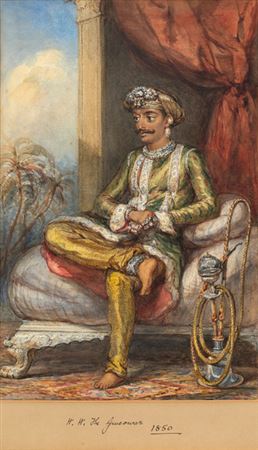 Portrait of the Gaekwad of Baroda