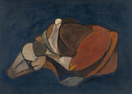 Trussed Bull by Tyeb Mehta - Auction record, sale price, and art valuation. Compare with similar artists and explore comparable artworks.
