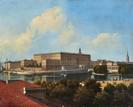 View of Stockholm Palace and Norrstrom