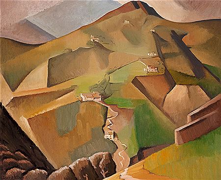 Sample artwork by Dorrit Black (1891 - 1951), known for portrait, botanical still life and geometric style landscape painting - View similar artists and auction records