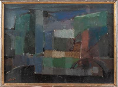 Cubist nocturnal landscape