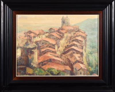 On the roofs by Antonio de la Pena - Auction record, sale price, and art valuation. Compare with similar artists and explore comparable artworks.