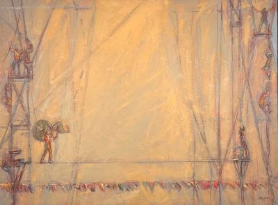 Tightrope by William Anzalone - Auction record, sale price, and art valuation. Compare with similar artists and explore comparable artworks.