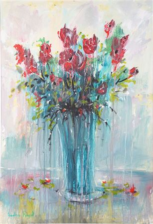Still Life of flowers by Angelina Raspel - Auction record, sale price, and art valuation. Compare with similar artists and explore comparable artworks.