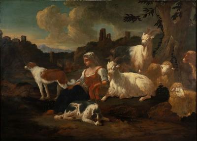 Shepherdess and Her Flock