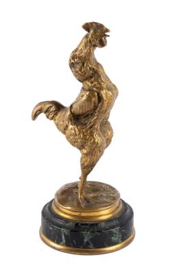 A crowing rooster