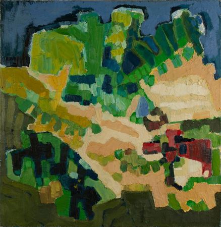 Abstract landscape painting