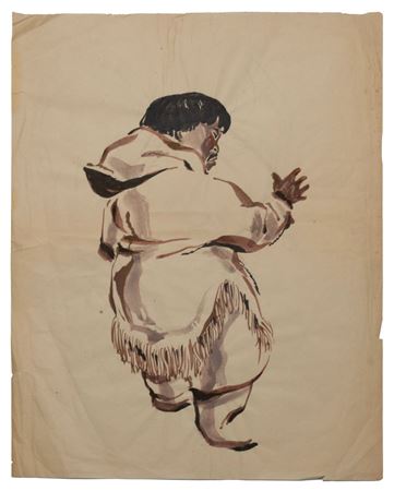 Untitled (Inuk Hunter with Right Hand Raised)