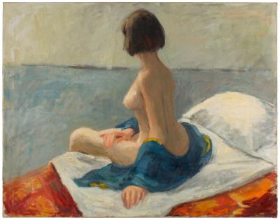 Nude Woman Seated on a Bed