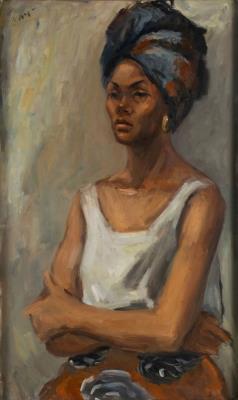 Portrait of a seated African American woman