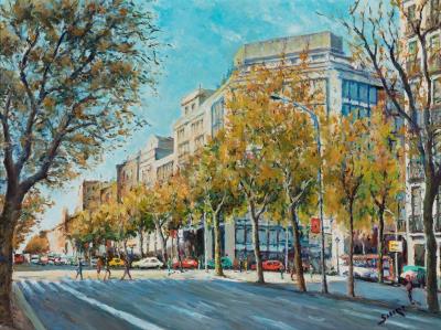 Gran Vía, Barcelona by Francesc Saborit - Auction record, sale price, and art valuation. Compare with similar artists and explore comparable artworks.