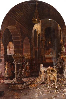 Prayer of Isabella the Catholic to her parents by Antonio Munoz-Degrain - Auction record, sale price, and art valuation. Compare with similar artists and explore comparable artworks.