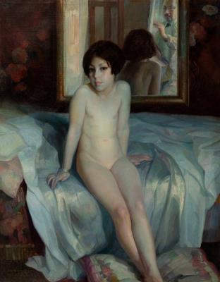 The painter and his daughter as a model