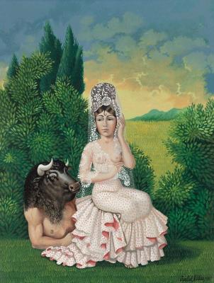 Woman and minotaur by Isabel Villar - Auction record, sale price, and art valuation. Compare with similar artists and explore comparable artworks.