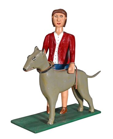 Woman Walking Her Dog
