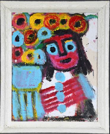Flowers On Her Head and Portrait