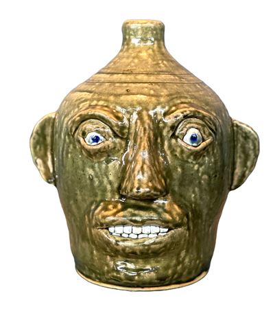 #27 Ash Glaze Face Jug