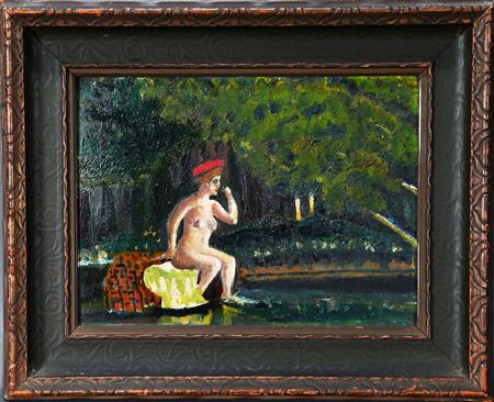 Sample artwork by Charles Hutson (1840 - 1936), known for genre, landscape and portrait painting - View similar artists and auction records
