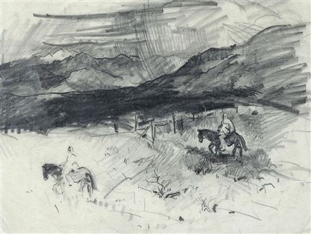 Untitled (Two Pueblo Riders)