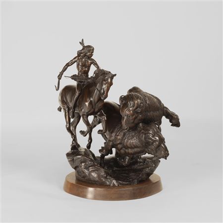 Untitled (Horseback Hunting Buffalo)