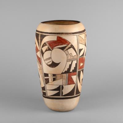 Second Frog Woman Polychrome Vase by Joy Navasie - Auction record, sale price, and art valuation. Compare with similar artists and explore comparable artworks.