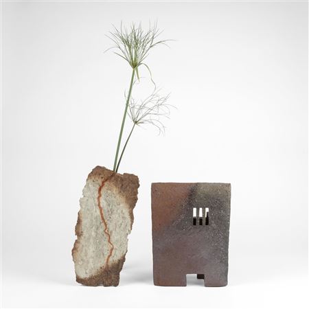 Two Ceramic Vases: Testament No. 6 + Testament No. 20 (Hanging Vase)