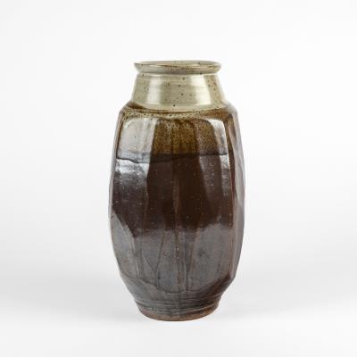 Tall Brown Speckled Vase