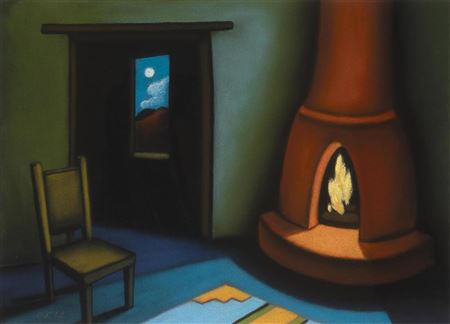 Untitled (Nocturne with Kiva and Chair)