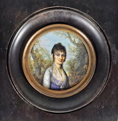 Portrait of a young woman in a landscape by Jean-Baptiste-Joseph Tellier Sr - Auction record, sale price, and art valuation. Compare with similar artists and explore comparable artworks.