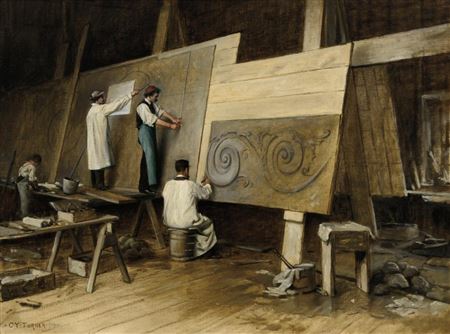 Artists Executing Designs for the World's Columbian Exposition, Chicago, 1893