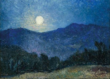 "Moonrise over Stowe, Vermont", 1933