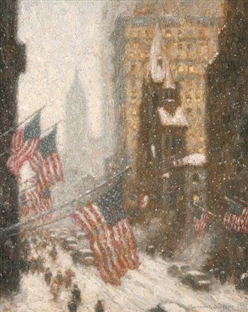 "The City in Winter (5th Avenue New York)"