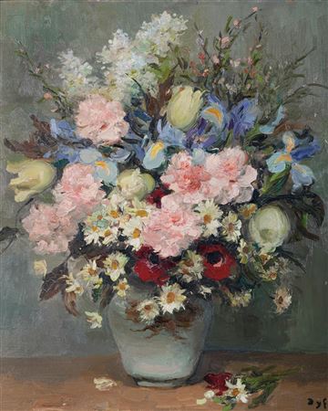 "Fleurs au pot de céladon"