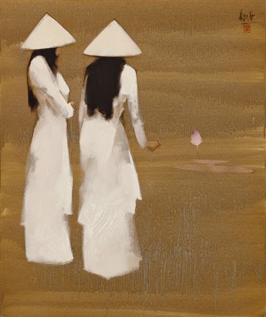 Admiring the lotus