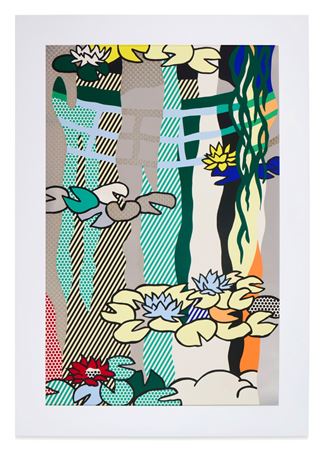 Water Lilies with Japanese Bridge