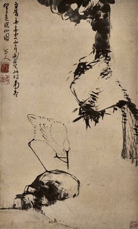 Egret on a Stone