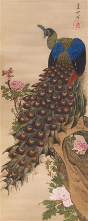 Peacock and peonies by Nagazawa Rosetsu - Auction record, sale price, and art valuation. Compare with similar artists and explore comparable artworks.
