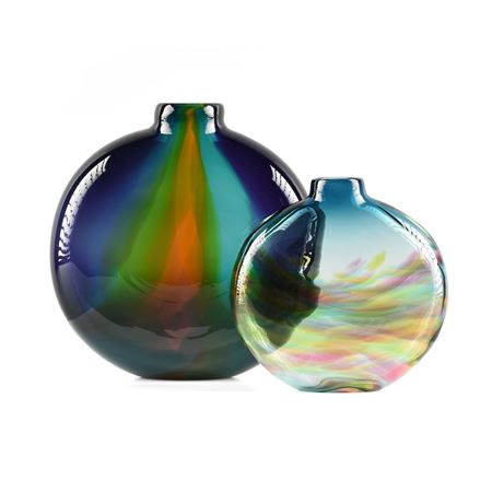 "Ribbon Vase" and "Vortex Flat Vase," 2019 (2)