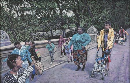 "School Class, Central Park (Looking Back)," 1992