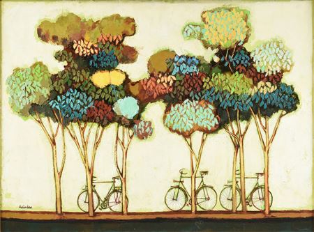 "Bikes under the Trees (Untitled)"