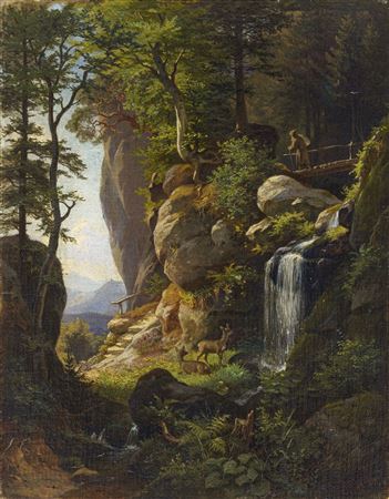 Motiv aus dem Kamnitzgrunde in Bvhmen.