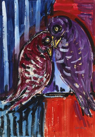 "Vogel-Paar Ahrenshoop". 1950er/" by Ilske Schwimmer - Auction record, sale price, and art valuation. Compare with similar artists and explore comparable artworks.