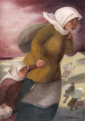 Sample artwork by Richard Birnstengel (1881 - 1968), known for portrait, marine, landscape, florals and seascape painting - View similar artists and auction records