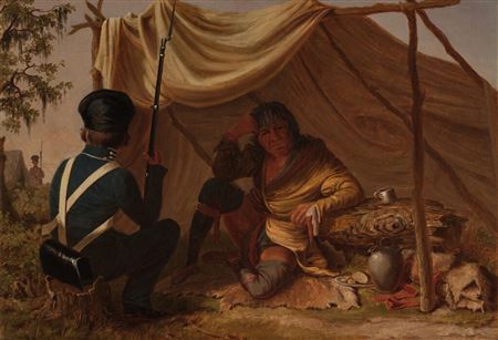Osceola as Captive in an Open Tent, Guarded by a Sentry
