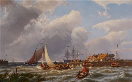 The Harbour Mouth by Johannes Hermanus Barend Koekkoek - Auction record, sale price, and art valuation. Compare with similar artists and explore comparable artworks.