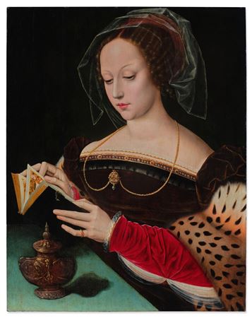 Saint Mary Magdalene Reading an Illuminated Manuscript
