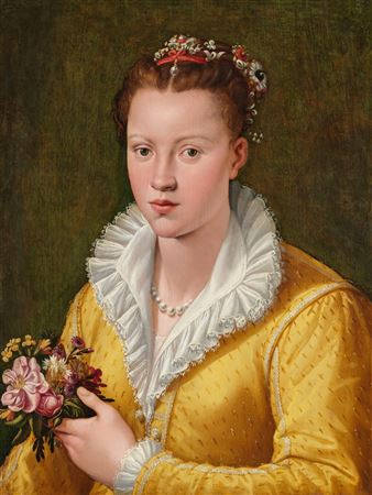Portrait of a Woman Holding a Nosegay by Girolamo Macchietti - Auction record, sale price, and art valuation. Compare with similar artists and explore comparable artworks.