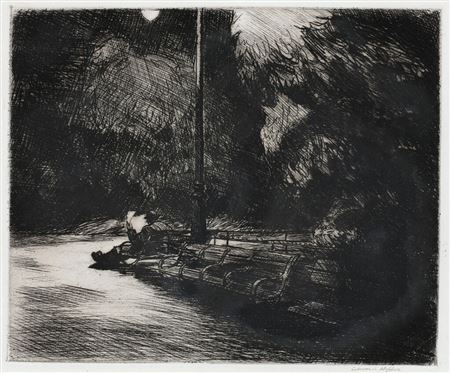 Night in the Park (Levin 83; Zigrosser 4)