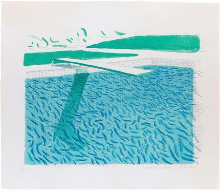 Lithographic Water Made of Lines, Crayon, and a Blue Wash (M.C.A.T. 212)